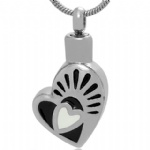 D-502 Heart Stainless Steel Cremation Pendant Memorial Jewelry