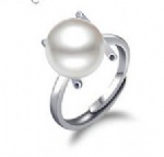 925 Sterling Silver Womens Pearl Ring