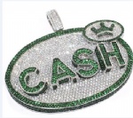 Cash Hip Hop Pendant Sterling Silver Jewelry