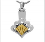 Scallop Stainless Steel Cremation Pendant