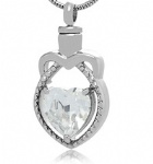 Stainless Steel Cremation Heart Pendant