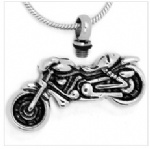 Stainless Steel Cremation Motorbike Pendant