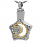 Moon Stainless Steel Cremation Pendant