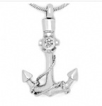 Anchor Stainless Steel Cremation Pendant Keepsake Jewelry
